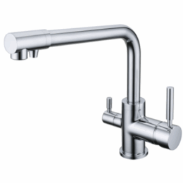 Rubinetto a 3 vie in ottone cromato mod. I-07A