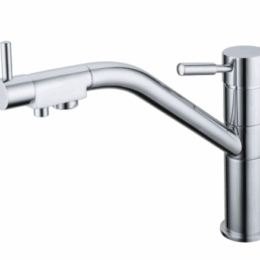 Rubinetto a 3 vie in ottone cromato mod. I-08A