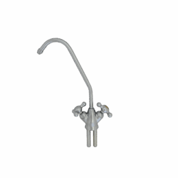 Rubinetto a 2 vie in ottone cromato con manopole