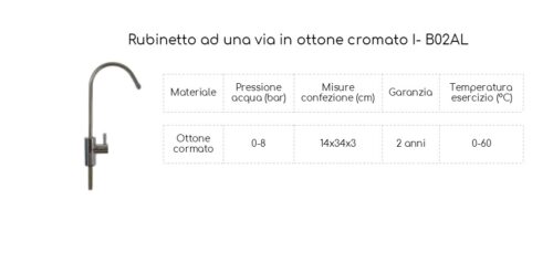 Beverino ad 1 via in ottone cromato con levetta in metallo - immagine 2