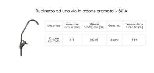 Beverino ad 1 via in ottone cromato con manopola - immagine 2