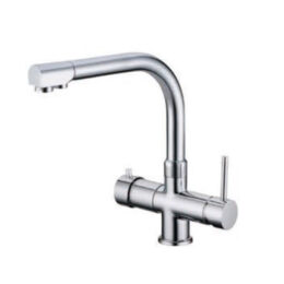 Rubinetto a 5 vie in ottone cromato mod. I-02C