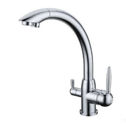Rubinetto a 3 vie in ottone cromato mod. I-04A