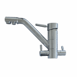 Rubinetto a 4 vie in ottone cromato mod. I-02B