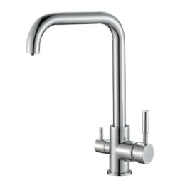 Rubinetto a 3 vie in ottone cromato mod. I-1412A