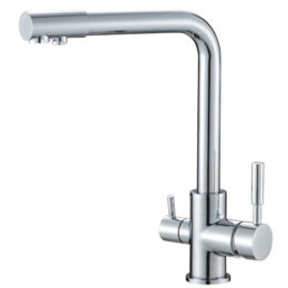 Rubinetto a 3 vie in ottone cromato mod. I-1415A