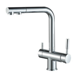 Rubinetto a 3 vie in ottone cromato mod. I-1419A