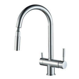 Rubinetto a 3 vie in ottone cromato mod. I-1420A