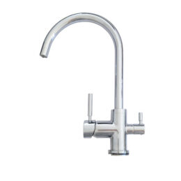 Rubinetto a 3 vie in ottone cromato mod. I-06A